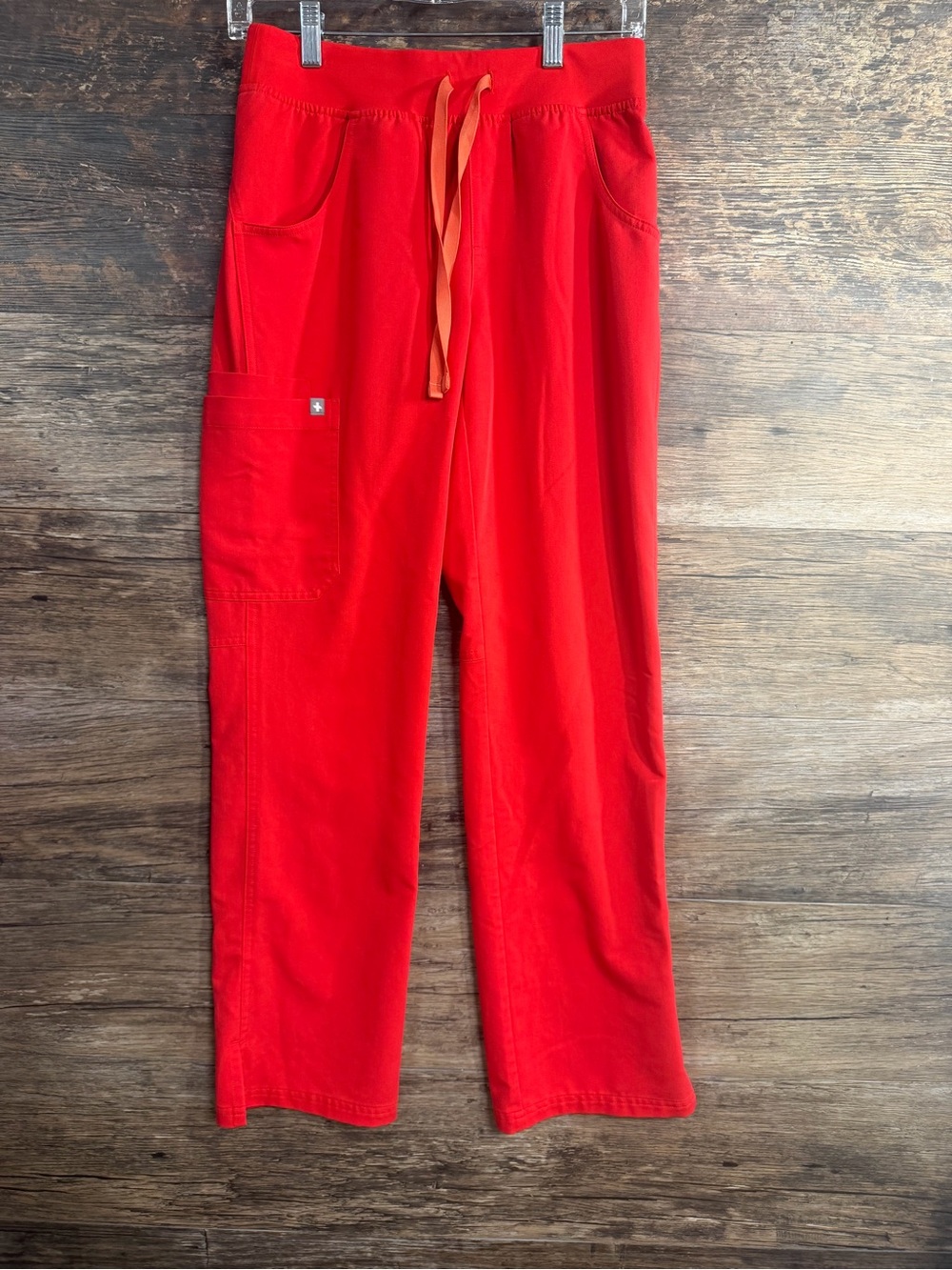 Figs Women's Red Drawstring Scrub Pants